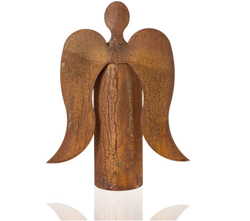 Metall engel rost mit flügeln - metall,